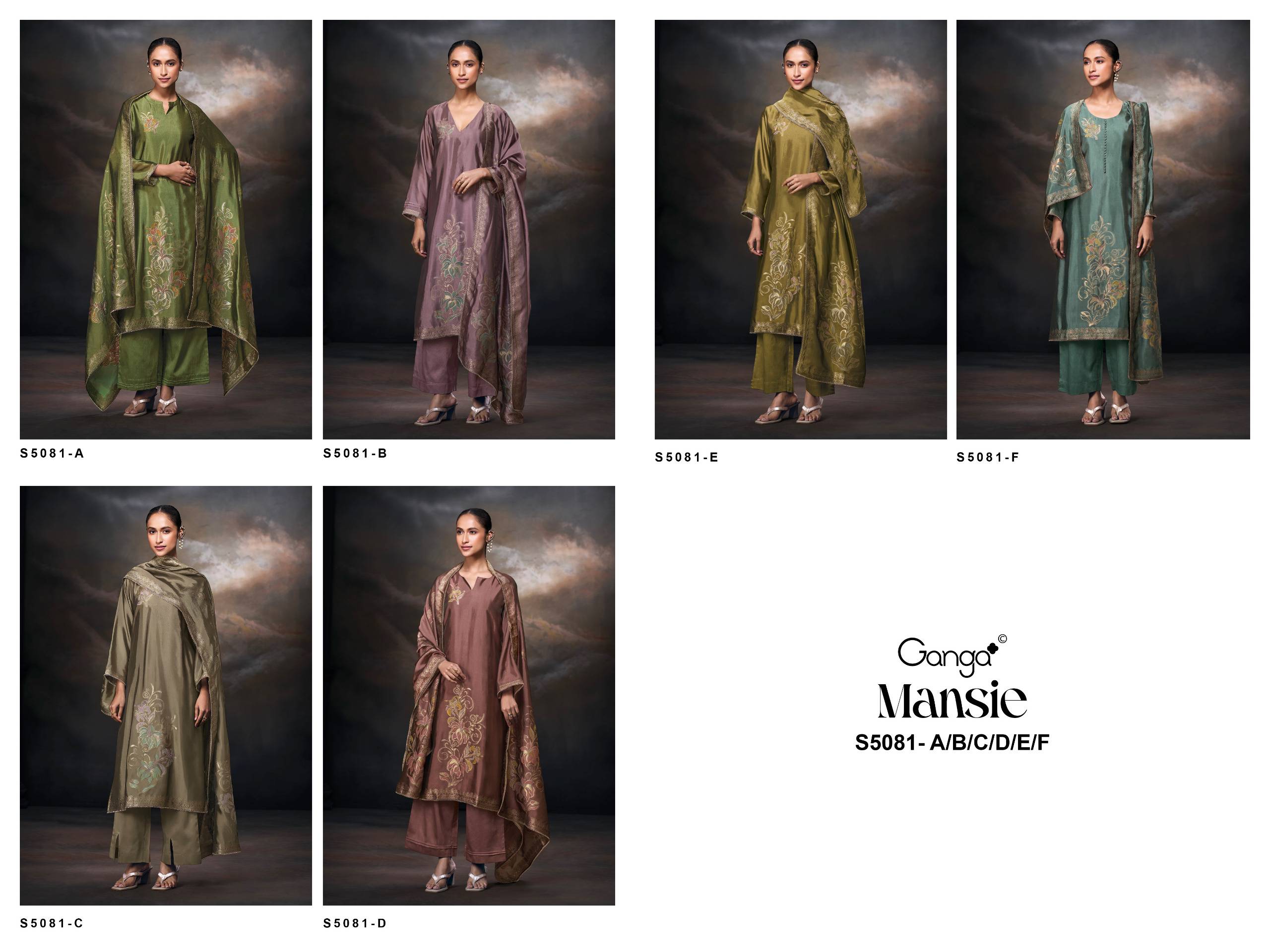 MANSIE 5081 SERIES BY GANGA FASHION Beautiful Colourful PURE VISCOSE Dresses At Wholesale Price